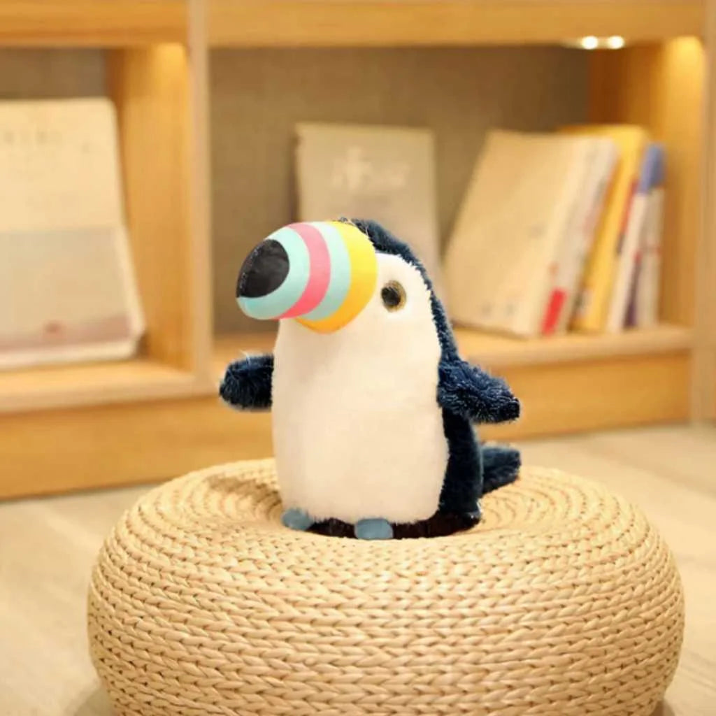 Adorable Toucan Soft Toy with Multicolored Beak 32cm