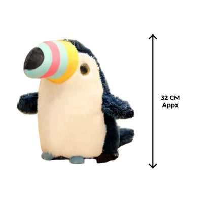 Adorable Toucan Soft Toy with Multicolored Beak 32cm
