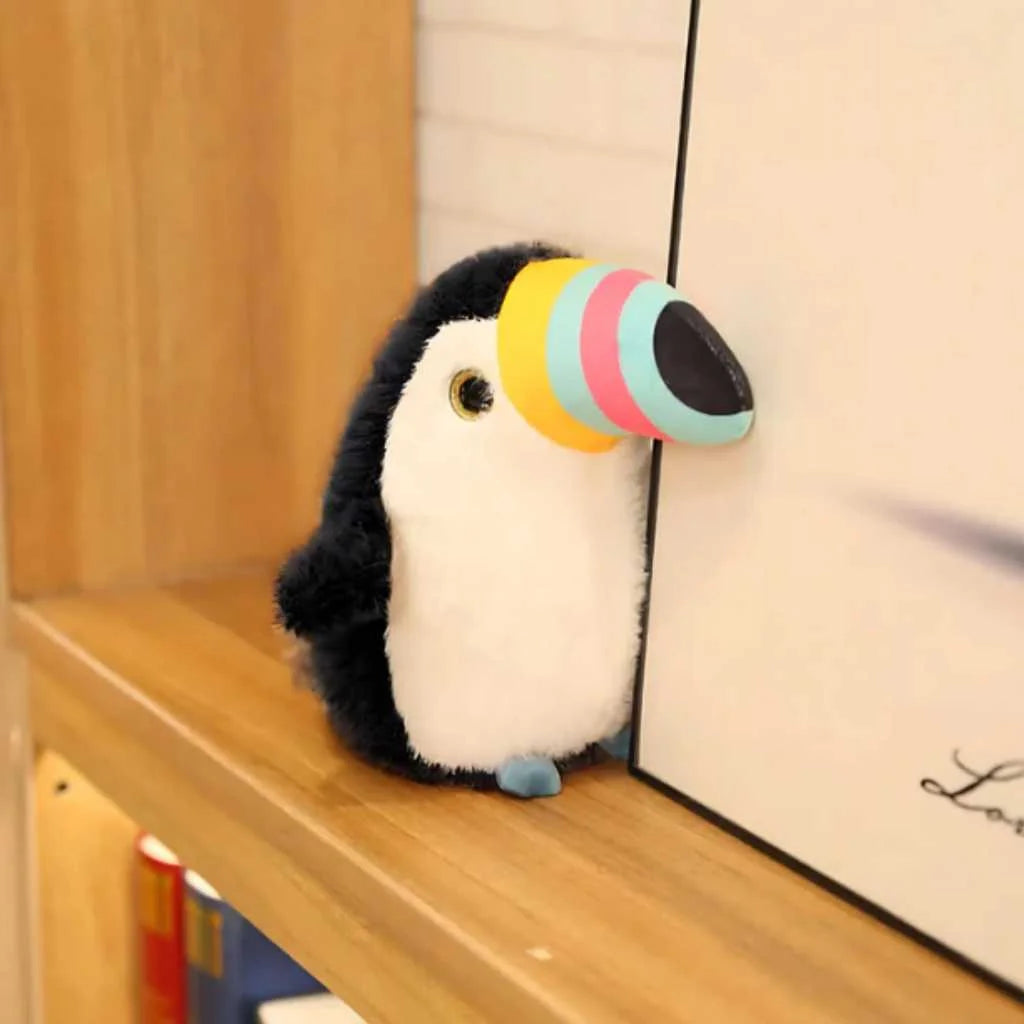 Adorable Toucan Soft Toy with Multicolored Beak 32cm