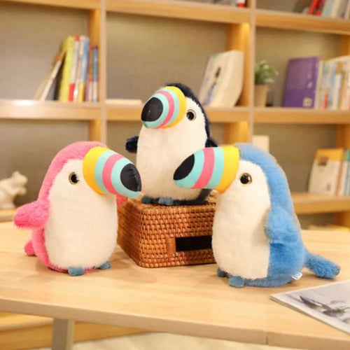 Adorable Toucan Soft Toy with Multicolored Beak 32cm