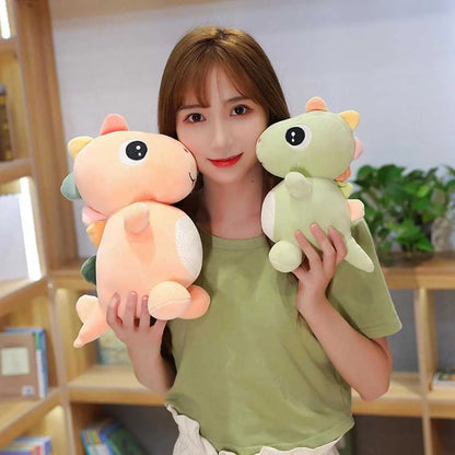 Adorable Yellow Dinosaur Soft Toy with Sequin Belly 38cm