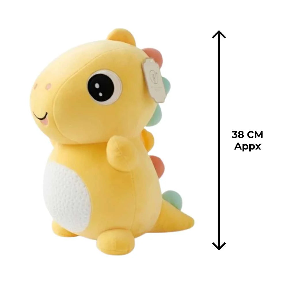 Adorable Yellow Dinosaur Soft Toy with Sequin Belly 38cm