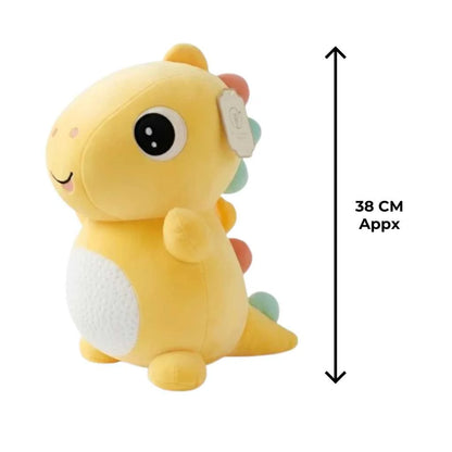 Adorable Yellow Dinosaur Soft Toy with Sequin Belly 38cm