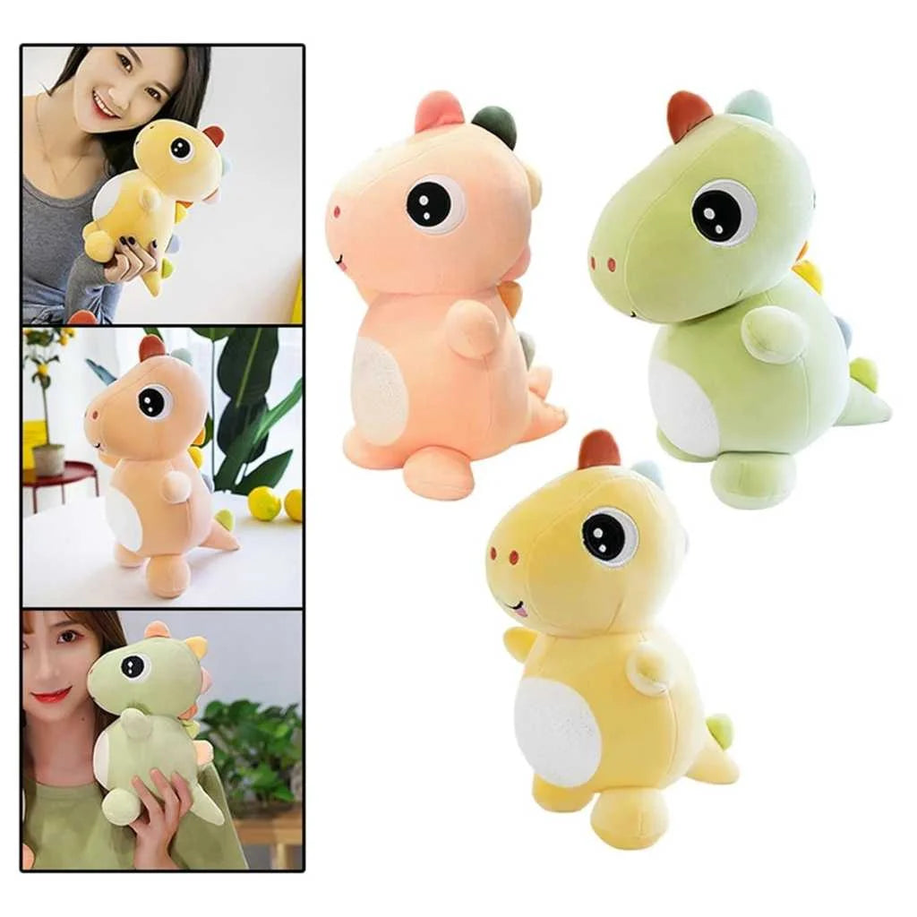 Adorable Yellow Dinosaur Soft Toy with Sequin Belly 38cm