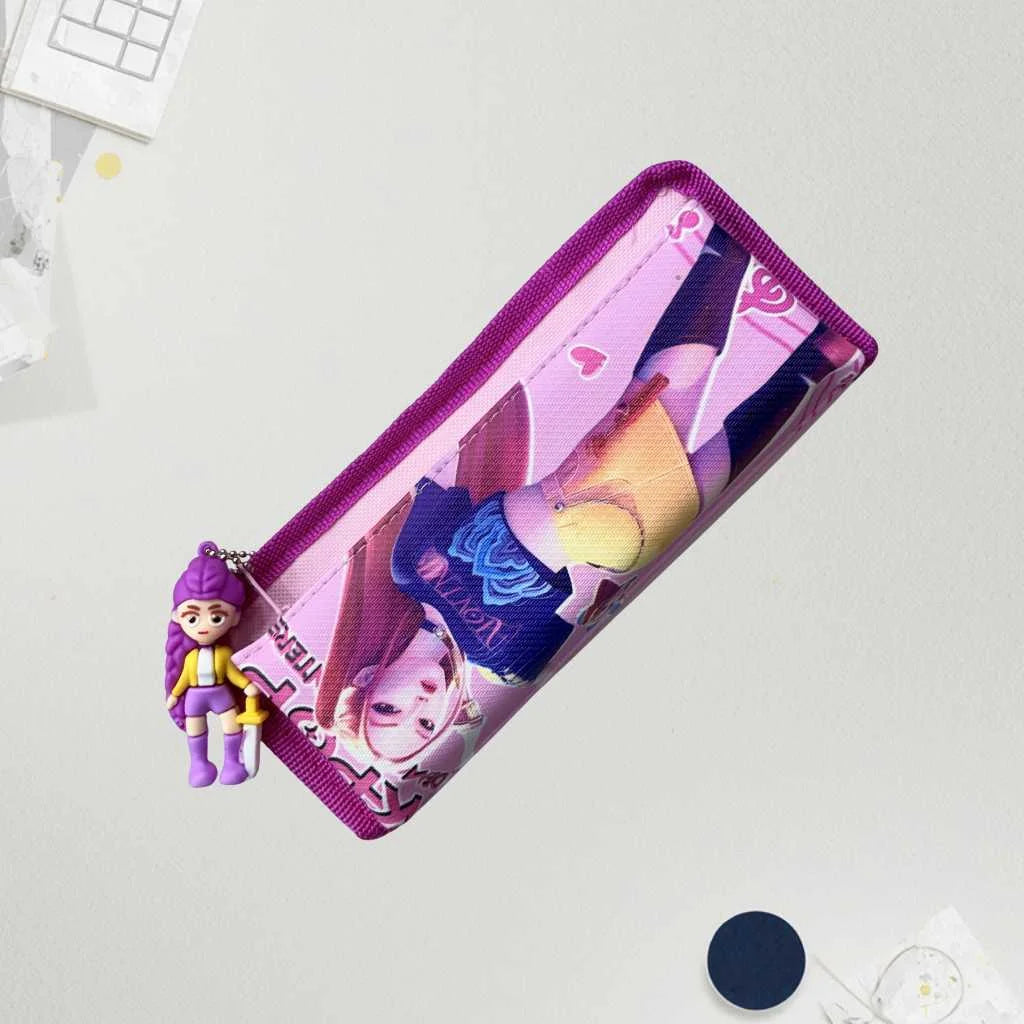 Aesthetic Anime Girl Pencil Pouch - 3D Character Charm Organizer