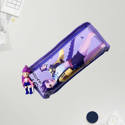Aesthetic Anime Girl Pencil Pouch - 3D Character Charm Organizer