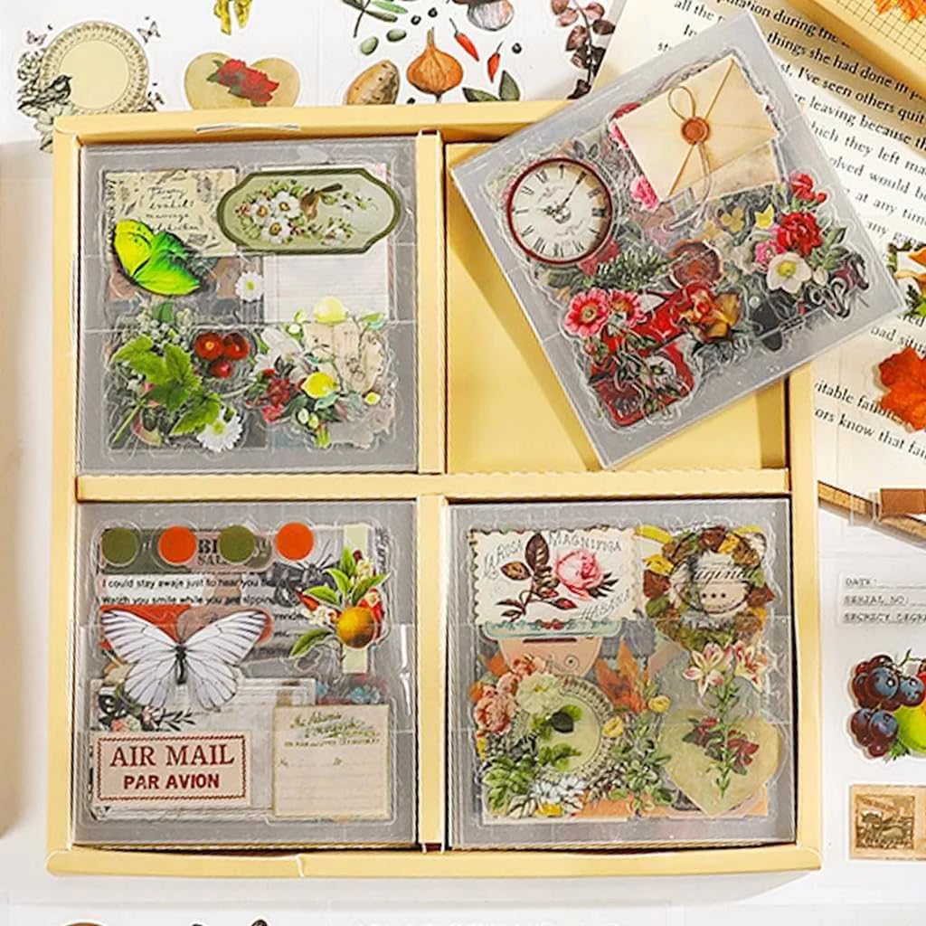 Amazing Vintage Stickers of 100 Pages and 640 Pieces