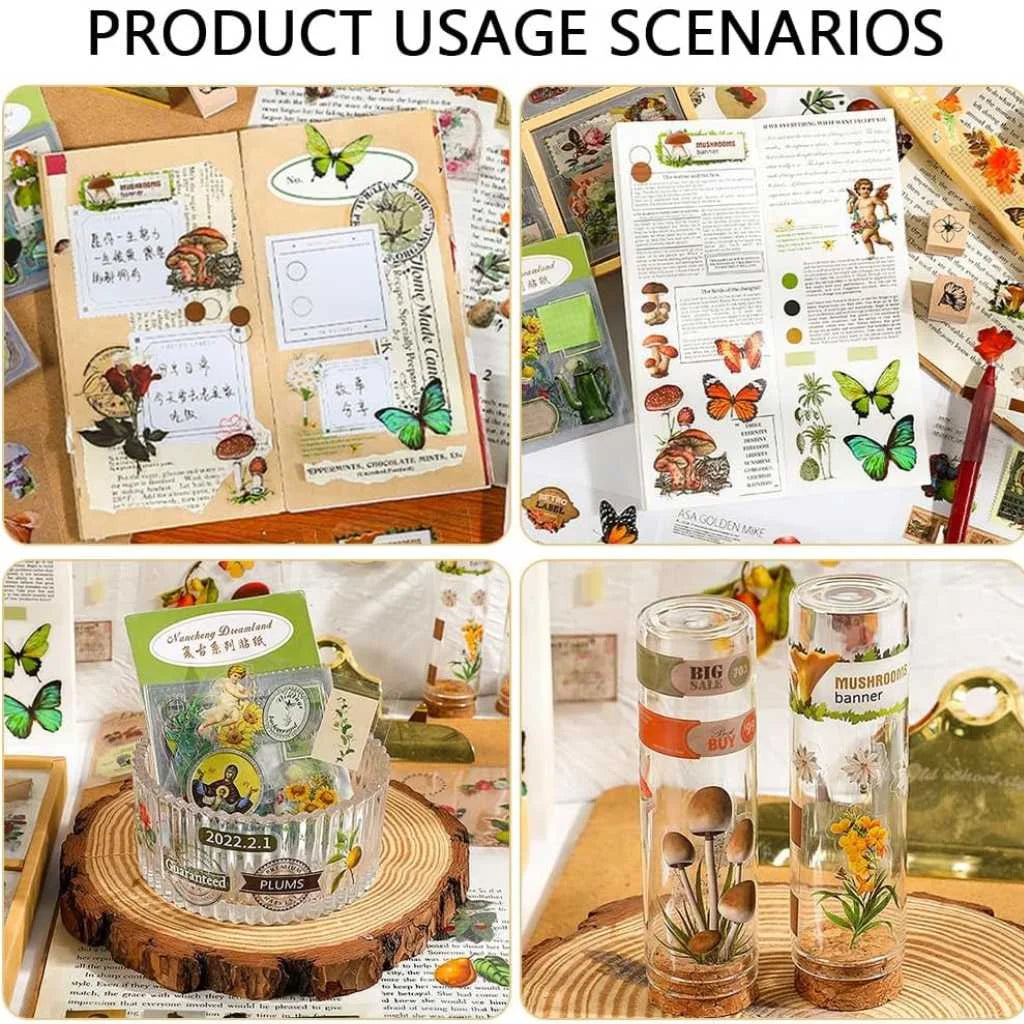 Amazing Vintage Stickers of 100 Pages and 640 Pieces