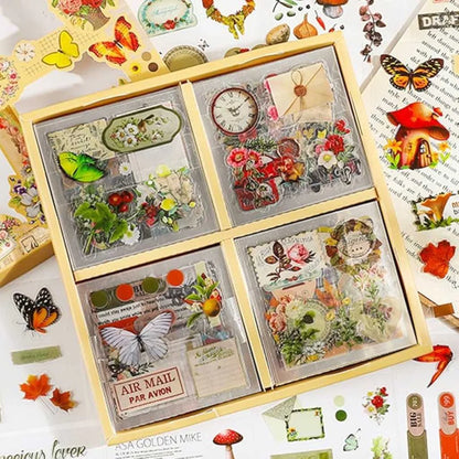 Amazing Vintage Stickers of 100 Pages and 640 Pieces