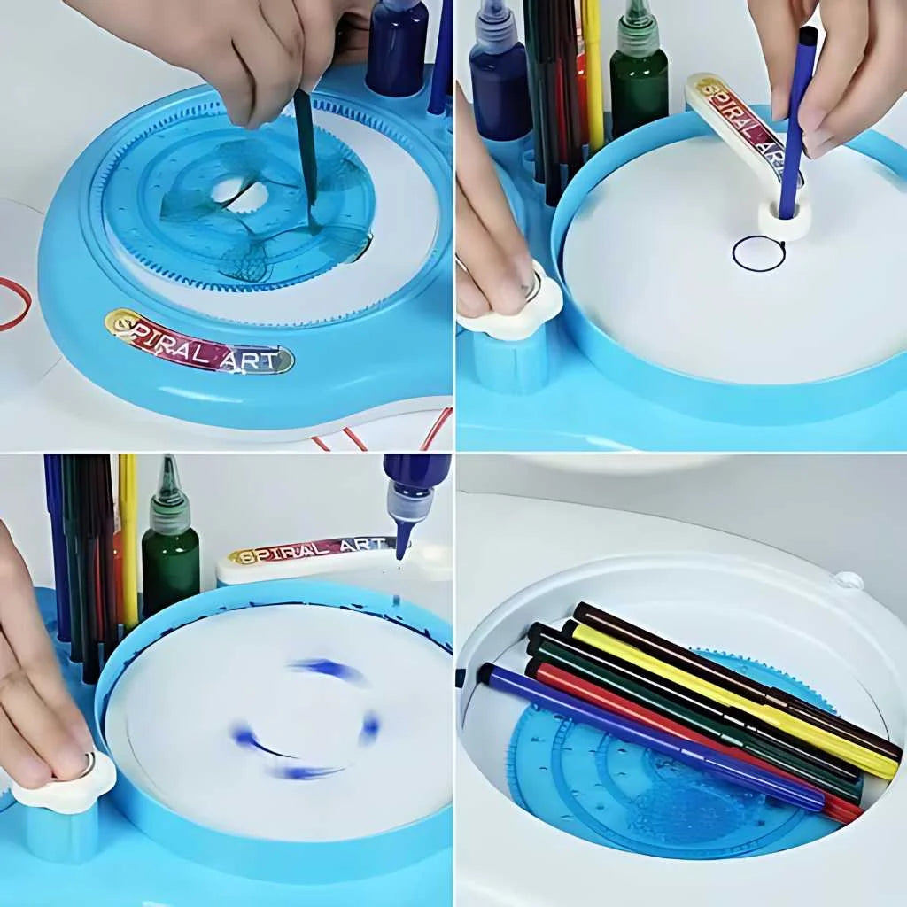 Amzing 2 in 1 Spin and Spiral Art Kit for Kids