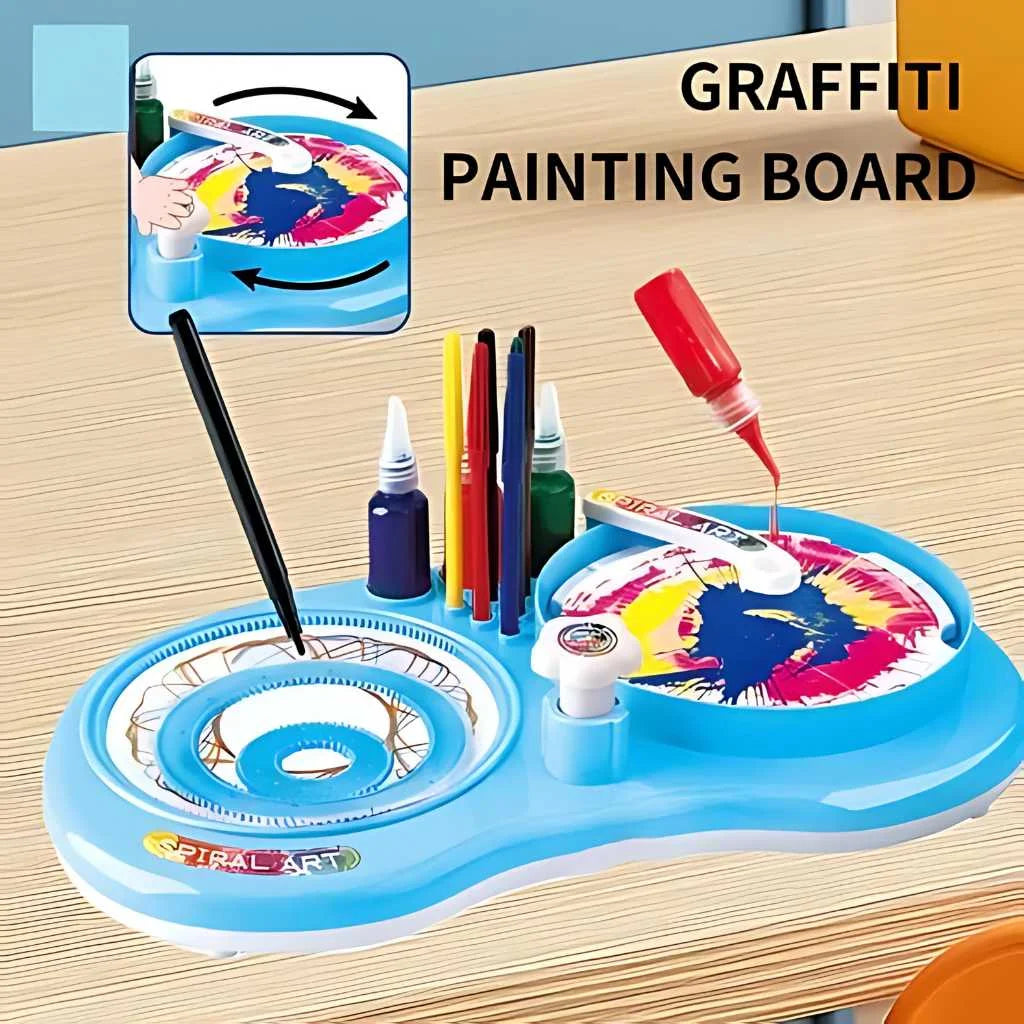 Amzing 2 in 1 Spin and Spiral Art Kit for Kids