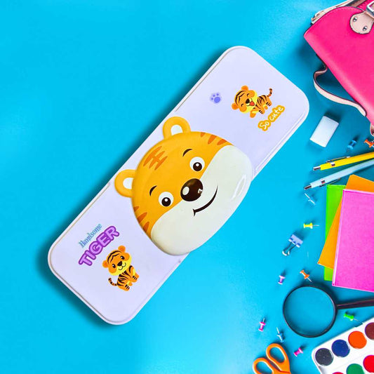 animal cartoon printed metal pencil box dodkart