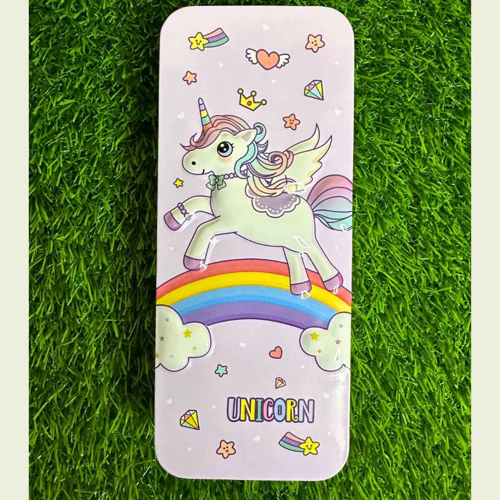 animal cartoon printed metal pencil box dodkart