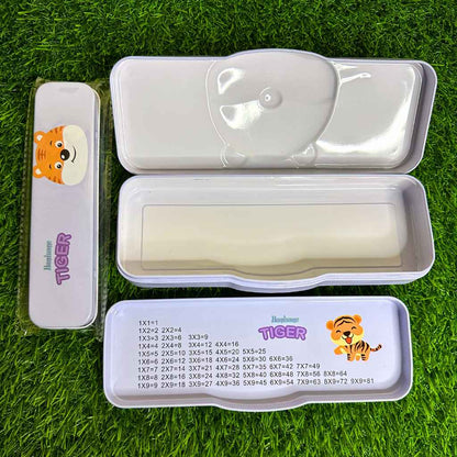 animal cartoon printed metal pencil box dodkart