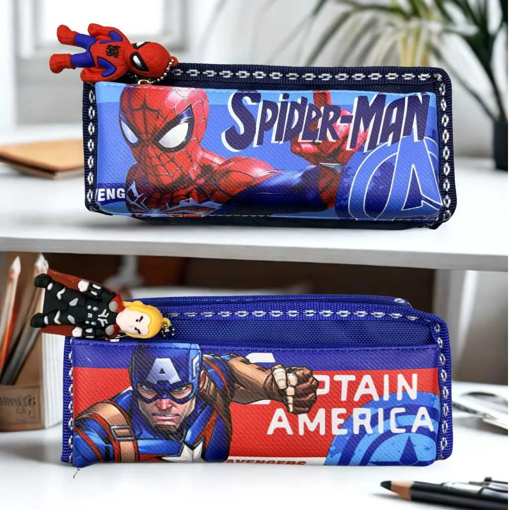 Avengers Elite Marvel Pencil Pouch - Spider-Man & Captain America Edition