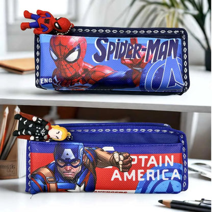 Avengers Elite Marvel Pencil Pouch - Spider-Man & Captain America Edition