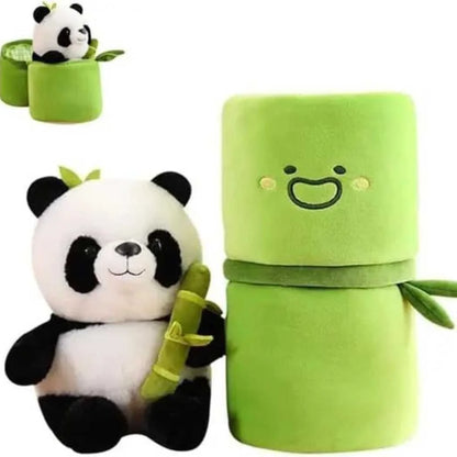 Bamboo Tube Cute Panda Soft Toy