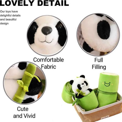 Bamboo Tube Cute Panda Soft Toy