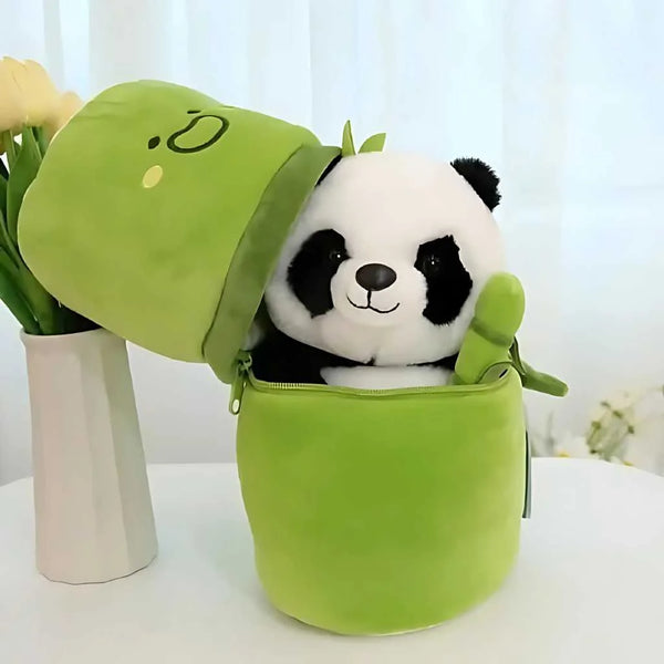 Bamboo Tube Cute Panda Soft Toy