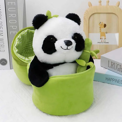 Bamboo Tube Cute Panda Soft Toy