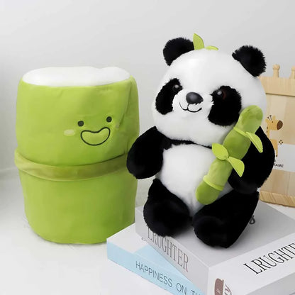 Bamboo Tube Cute Panda Soft Toy