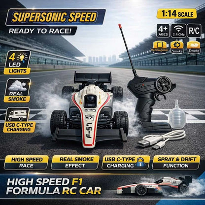 Best F1 RC Car with Smoke Effect High-Speed Remote Control Car