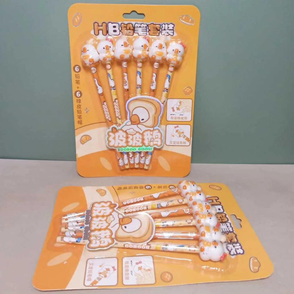 Booboo's Besties Pencil Set with 3D Eraser Caps