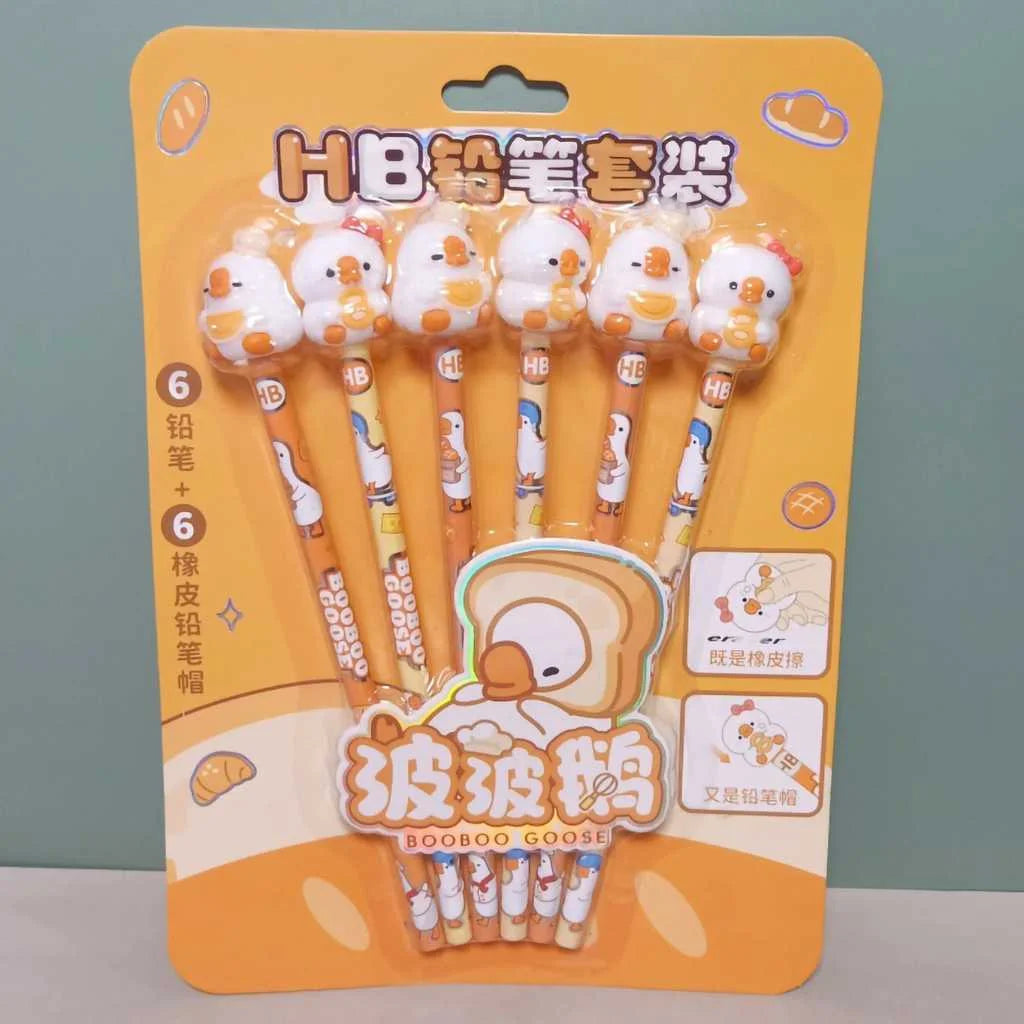 Booboo's Besties Pencil Set with 3D Eraser Caps