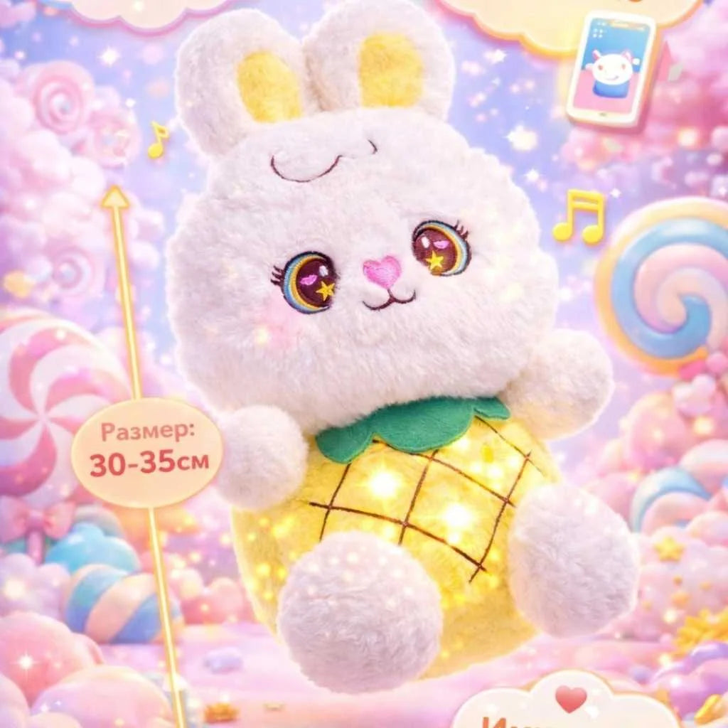Breathing Rabbit Toy Calming Glowing Sleep Aid for Babies
