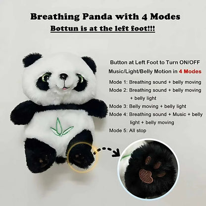 Breating Panda Soft Toy with Sound and Light