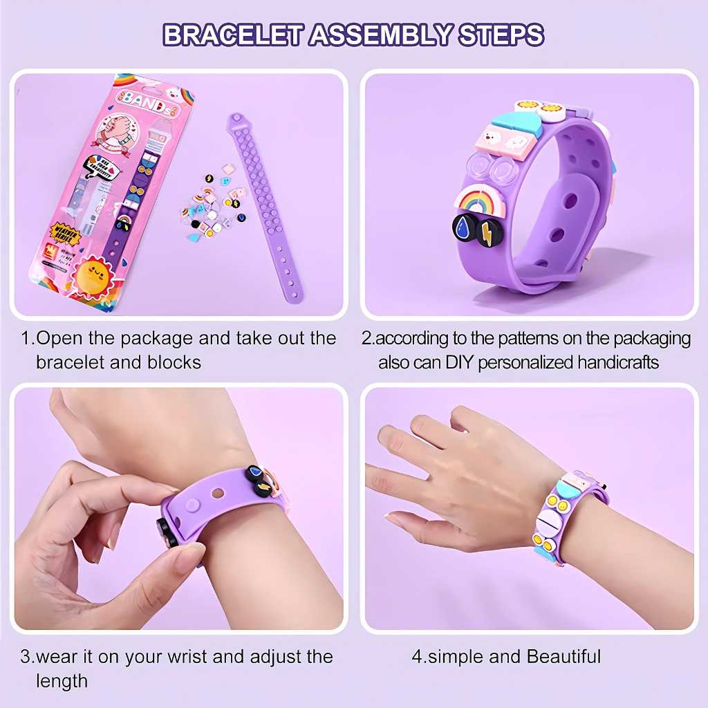 building blocks bracelets band for kids 