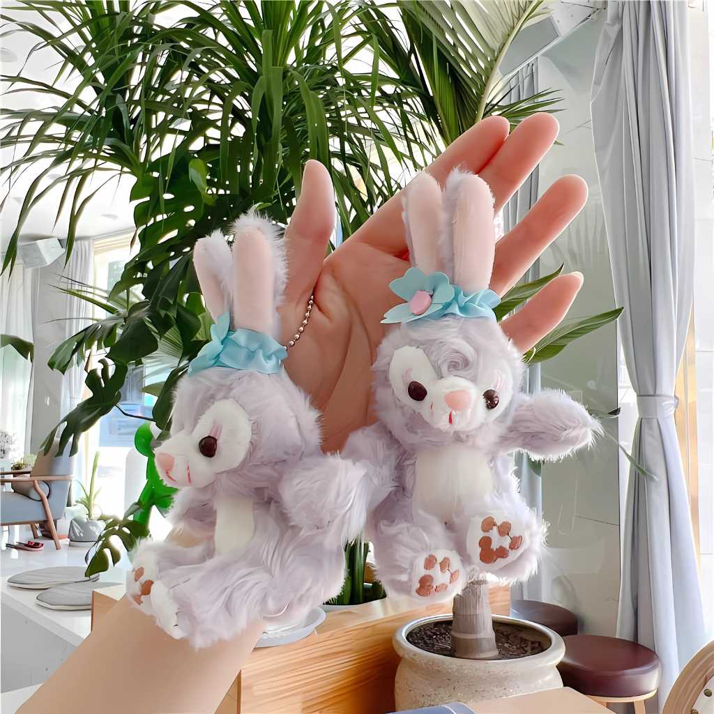 bunny themed soft toy keychain for bags and keys