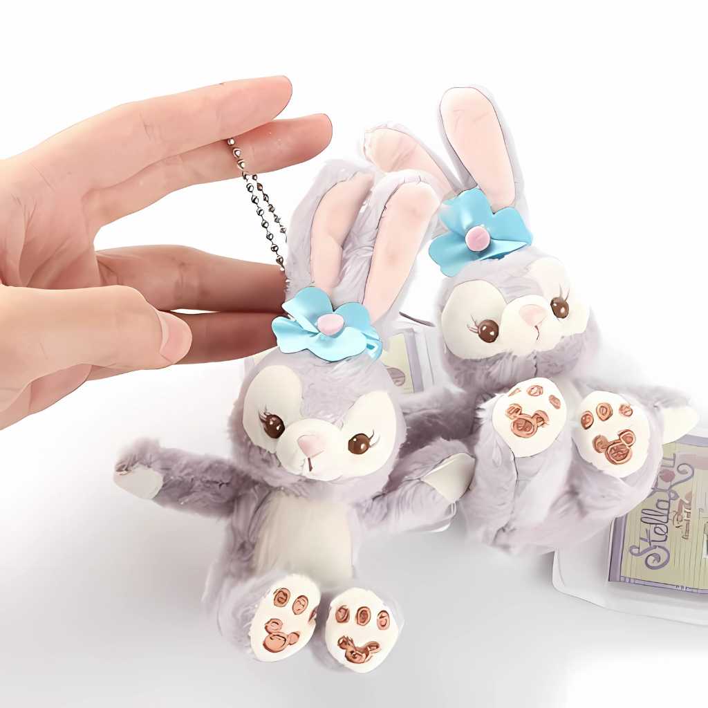 bunny themed soft toy keychain for bags and keys