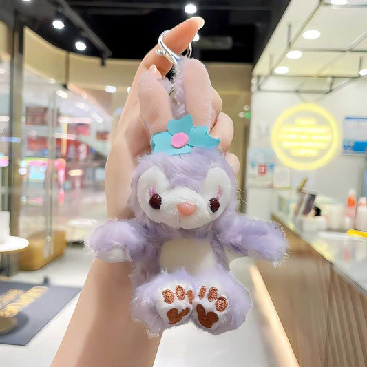 bunny themed soft toy keychain for bags and keys