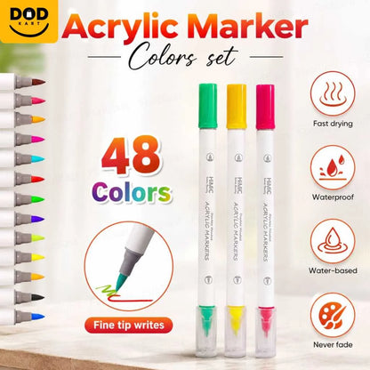 Buy Premium 48 Colors Acrylic Marker Set for Kids