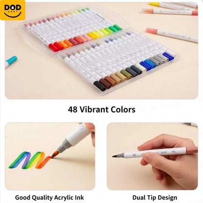 Buy Premium 48 Colors Acrylic Marker Set for Kids