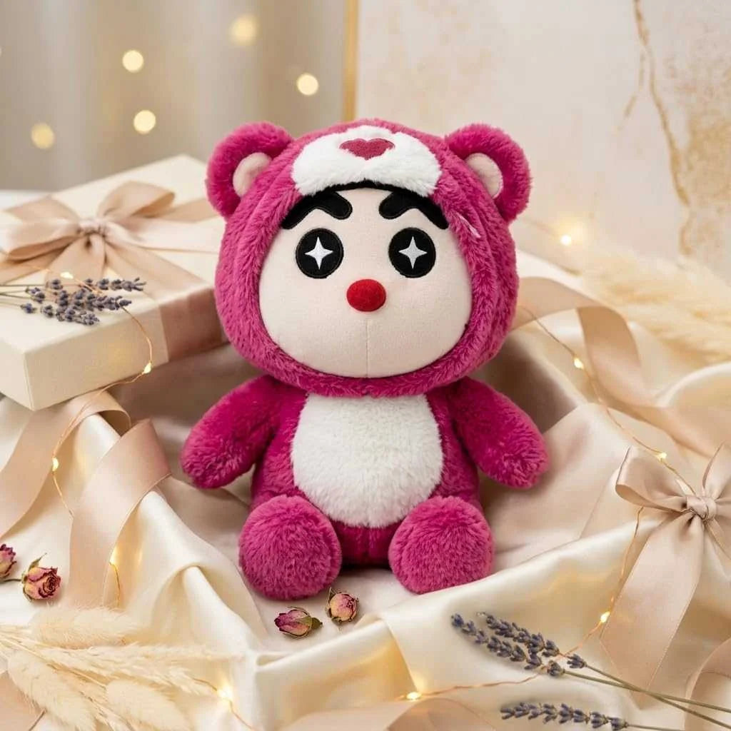 Buy Shinchan Maroon Bear Soft Toy 35cm Best Kids Plushie