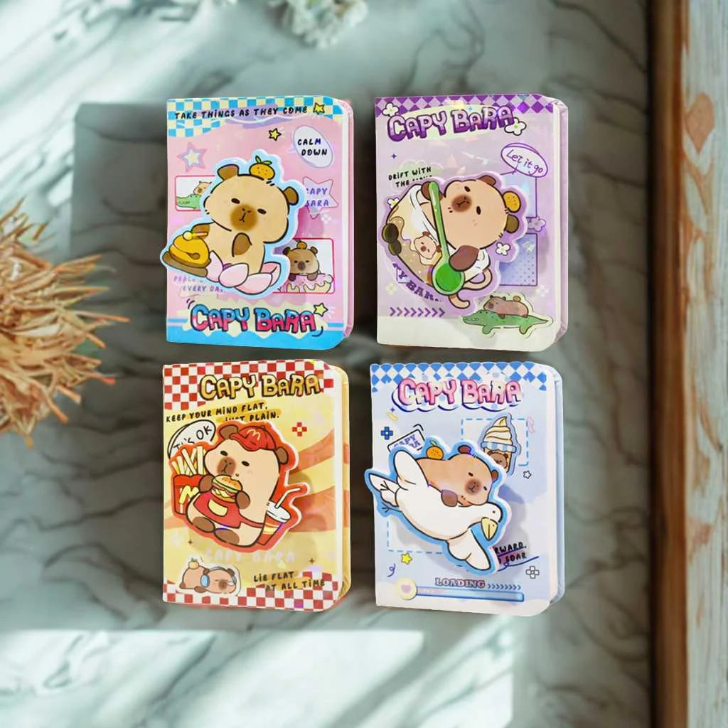 Capybara Theme Mini Diary with Spinning Sticker