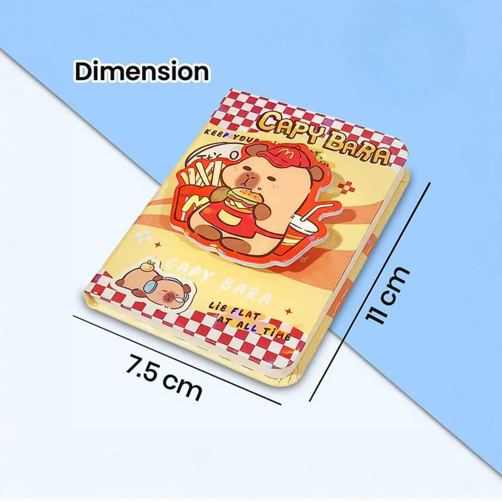 Capybara Theme Mini Diary with Spinning Sticker