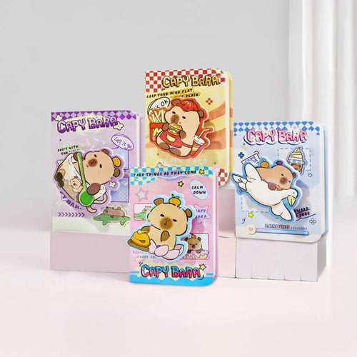 Capybara Theme Mini Diary with Spinning Sticker