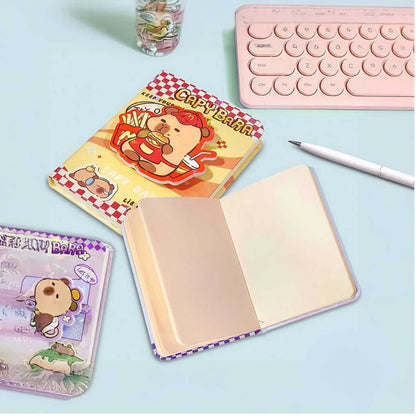 Capybara Theme Mini Diary with Spinning Sticker