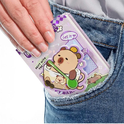 Capybara Theme Mini Diary with Spinning Sticker