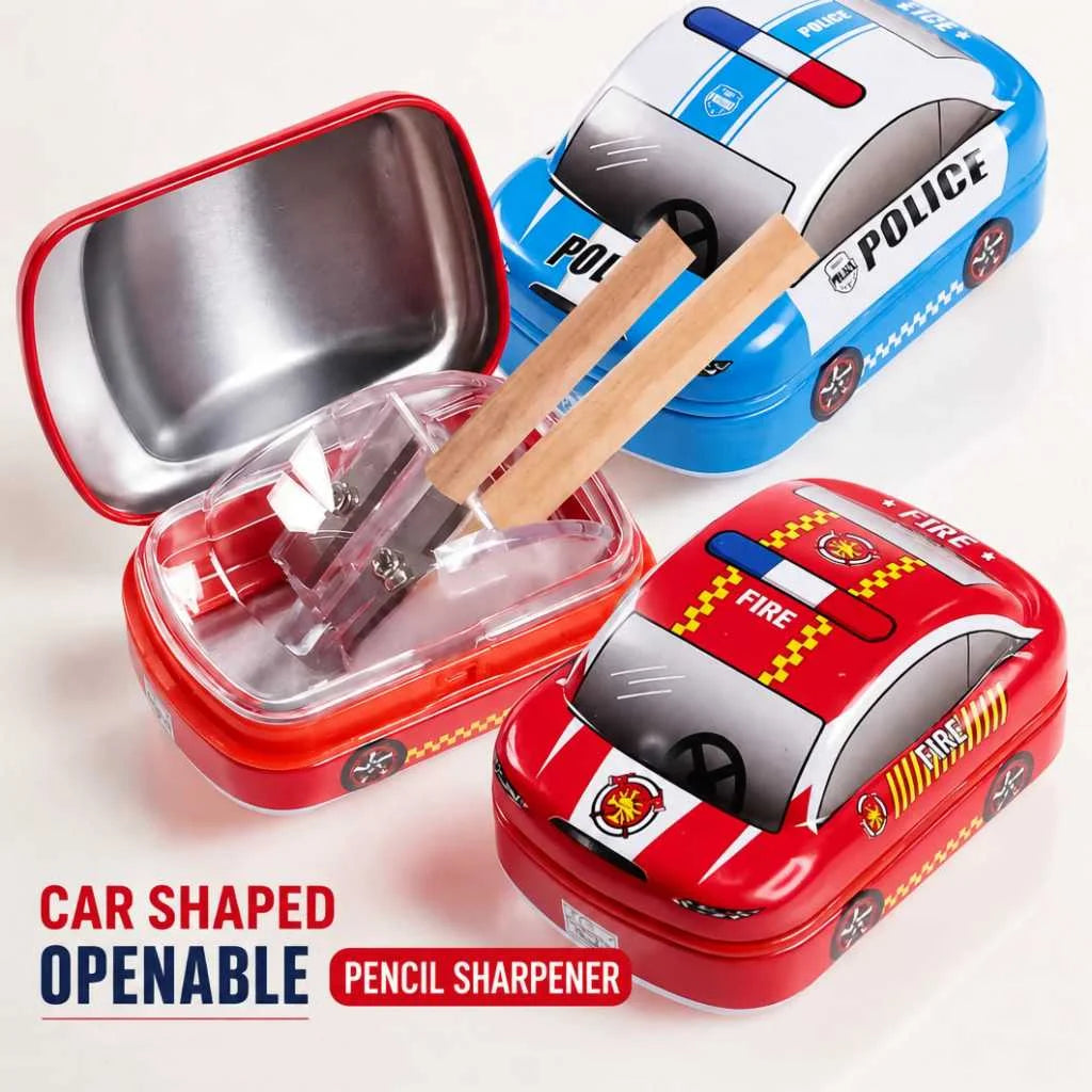 Car Shape Dual Hole Pencil Sharpener - Fun Toy Sharpener for Kids