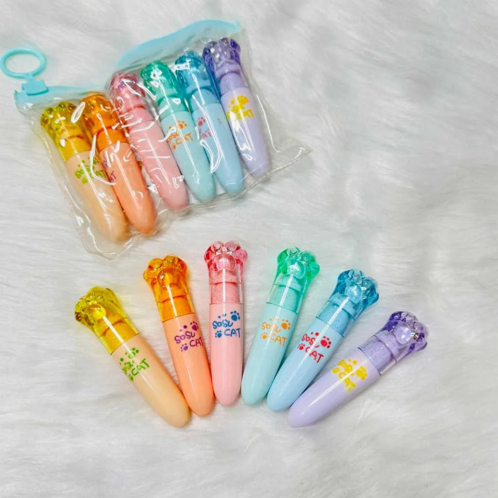Cat Claw Highlighters Set - Cute Paw-Shaped Markers | DODKart