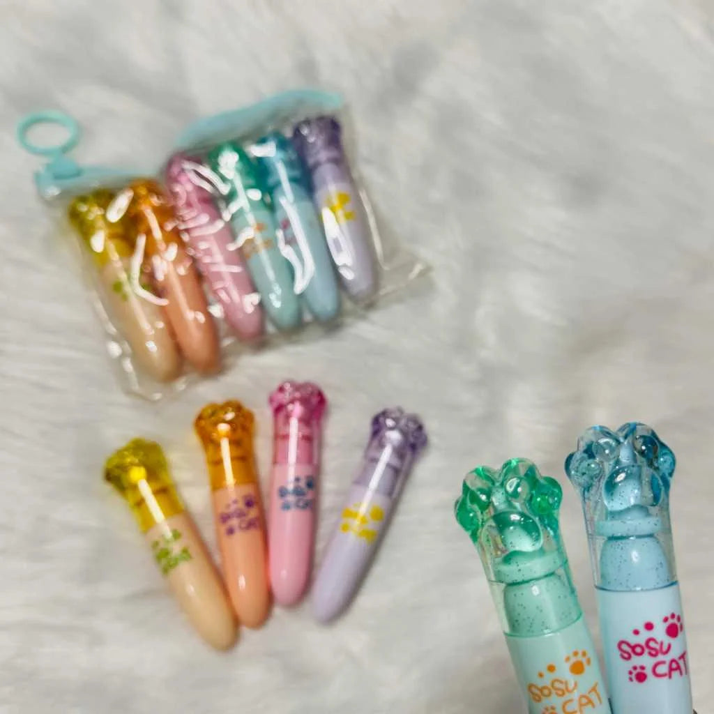 Cat Claw Highlighters Set - Cute Paw-Shaped Markers | DODKart