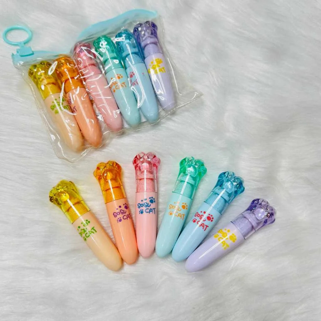 Cat Claw Highlighters Set - Cute Paw-Shaped Markers | DODKart