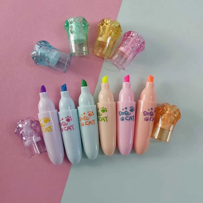 Cat Claw Highlighters Set - Cute Paw-Shaped Markers | DODKart