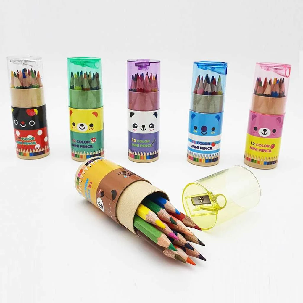 Catoon Theme 12 Piece Colour Pencil Set for Kids
