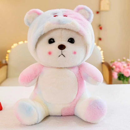 Colorful Hooded Cute Teddy Bear Soft Toy