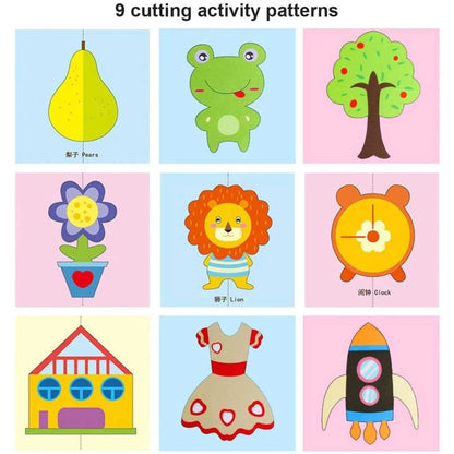 Colourful Paper Cutting Activity Craft Kits with Scissors